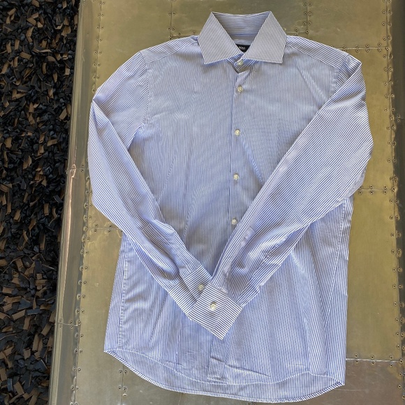 Hugo Boss Slim-fit Shirt Spread Collar Small Size - Picture 2 of 5